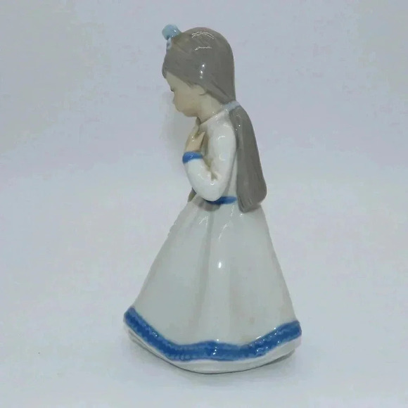 Zaphir Lladro Girl in Flower Dress Porcelain Figurine 7 inch Vintage - Picture 3 of 6
